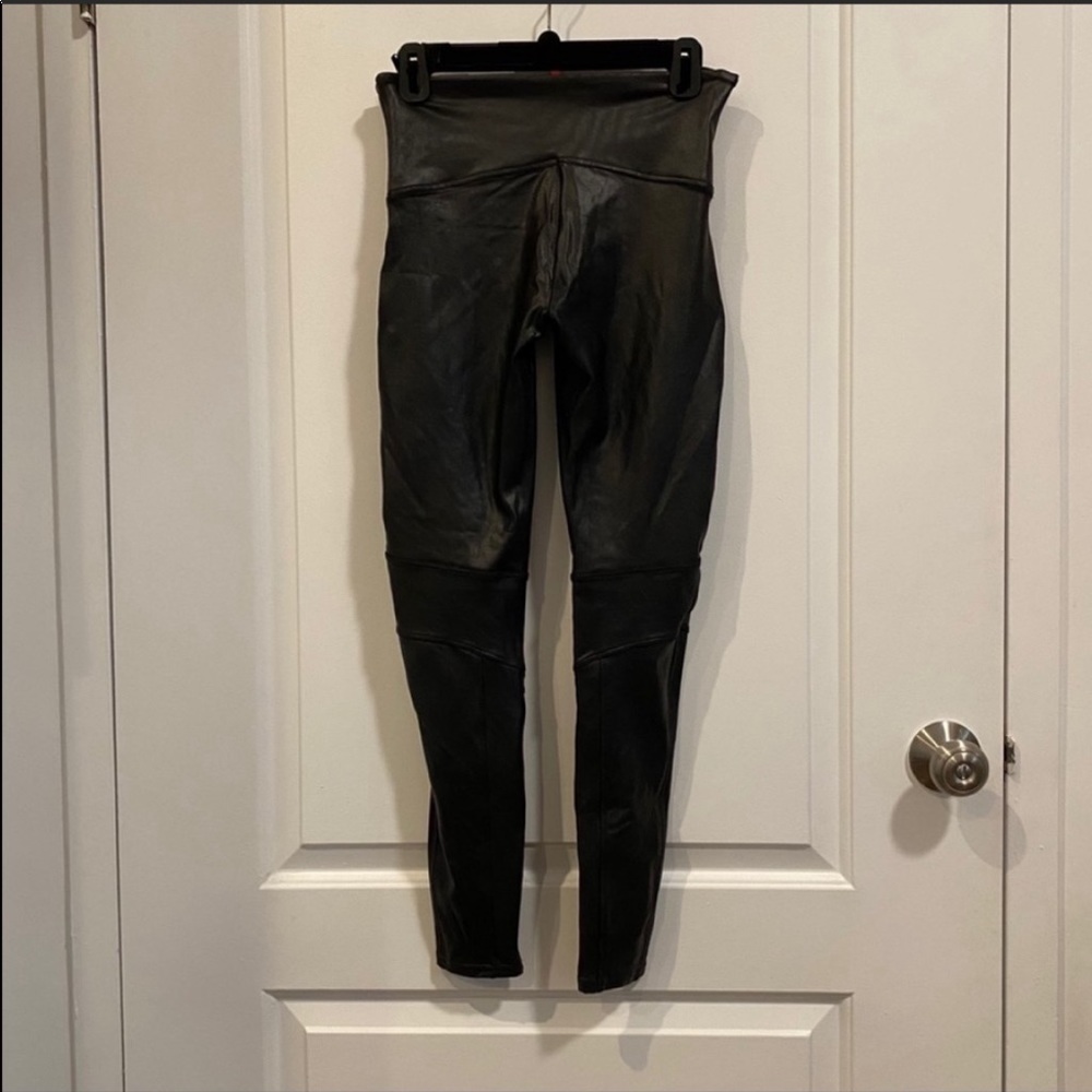 Spanx Faux Leather Moto Leggings - Picture 9 of 10